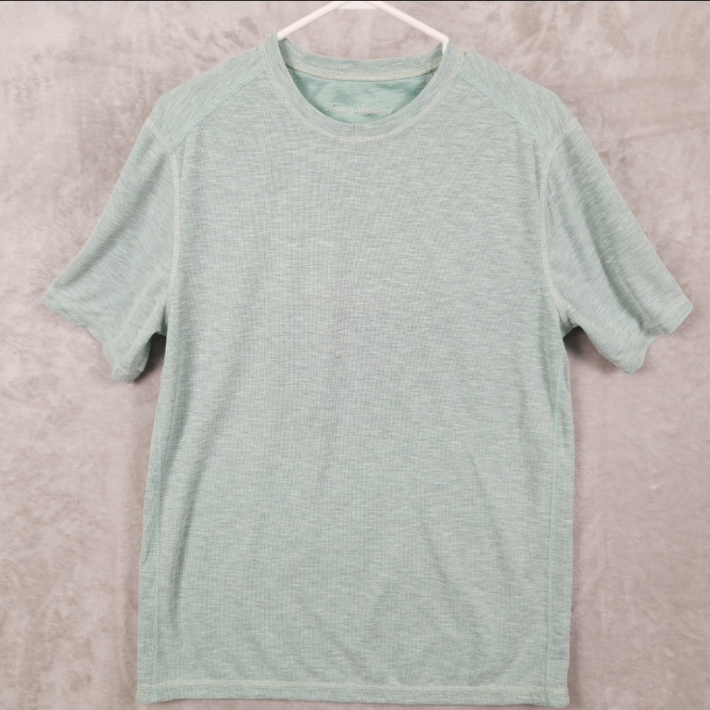 Tommy‎ Bahama Green Marlin Outdoors Hiker Heather Coolmax Shirt Mens Sz M
